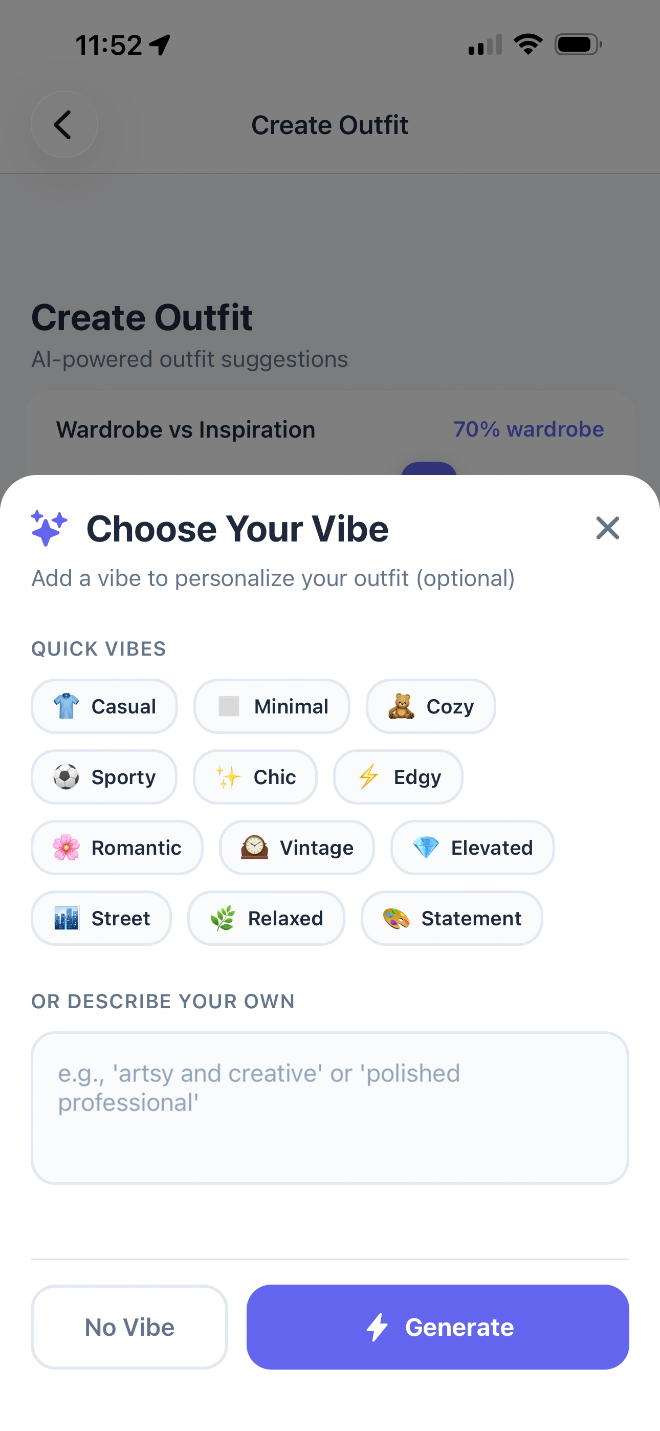 Select Your Vibe